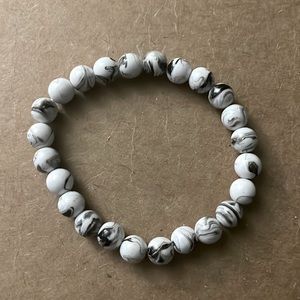 Handmade marble bead bracelet